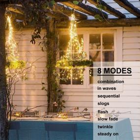 img 1 attached to 🌟 Enhance Your Ambiance with Solhice 2 Pack 200 LED Fairy Lights - Multi Strand Waterfall Lights, Battery Operated, Remote Control, Warm White Firefly Bunch Lights