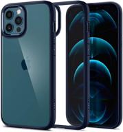 spigen ultra hybrid designed for iphone 12 pro max case (2020) - navy blue logo