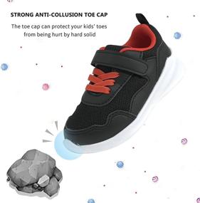 img 1 attached to 👟 Stylish Breathable Toddler Boys' Shoes: Skywheel Sneakers