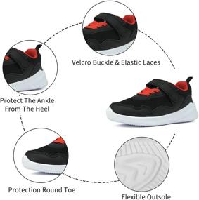 img 2 attached to 👟 Stylish Breathable Toddler Boys' Shoes: Skywheel Sneakers