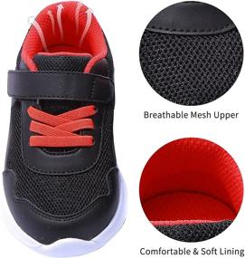 img 3 attached to 👟 Stylish Breathable Toddler Boys' Shoes: Skywheel Sneakers