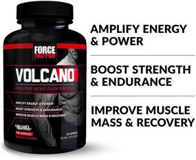 img 3 attached to 💪 Force Factor Volcano Pre Workout - усилитель оксида азота для мужчин с креатином и L-цитруллином, увеличивает энергию, рост мышц, насос и поддержку тренировок, 120 капсул.