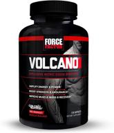 💪 force factor volcano pre workout - nitric oxide booster for men with creatine and l-citrulline, enhance energy, muscle building, pump and workout support, 120 capsules logo