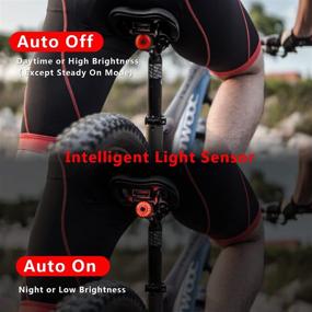 img 2 attached to 🔴 VOSTOK Smart Bike Tail Light - USB Rechargeable Rear Light for Bicycles with Auto On/Off Sensor - Ultra Bright LED Brake Warning Light - Waterproof & Dustproof - Light Sense - Fits All Bikes