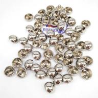 🧵 honeysew 10mm metal alloy coat sewing buttons: pack of 100 dome mashroom shank buttons in silver/black/bronze (nickle) logo