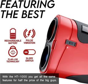 img 1 attached to Harry Taylor Golf HT-1000 Laser Rangefinder with Slope - 1000 Yard Range / 7X Clearview Display/Flag-Lok Vibration/Slope with ON/OFF/Rechargeable Battery