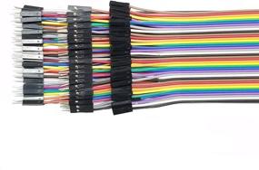 img 2 attached to 🔌 Breadboard Jumper Wires Kit – 120pcs Multicolored Dupont Cables, 20cm Length, 40-pin Male to Female/Male to Male/Female to Female Ribbon Cables