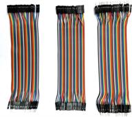 🔌 breadboard jumper wires kit – 120pcs multicolored dupont cables, 20cm length, 40-pin male to female/male to male/female to female ribbon cables логотип