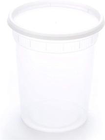 img 1 attached to 🍱 Scotty's 24-Pack of 32 oz Deli Plastic Food Storage Containers with Lids - Microwaveable & Restaurant Quality - 24 Containers and Lids