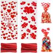 pieces valentine cellophane goodies supplies gift wrapping supplies logo