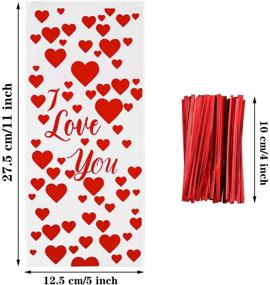 img 3 attached to Pieces Valentine Cellophane Goodies Supplies Gift Wrapping Supplies