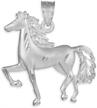 sterling silver satin finish pendant logo
