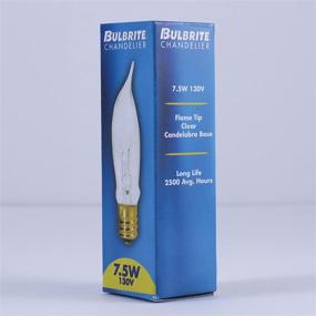 img 1 attached to Bulbrite Incandescent CA5 Candelabra Screw Base (E12) Light Bulb - Clear, 7.5W for Effortless Illumination
