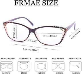 img 1 attached to 👓 Genetic Vision Reading Glasses for Women: Blue Light Blocking, Fashion Spring Hinge Readers - Anti Glare/UV Lightweight Eyeglasses Black 1.5