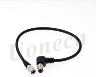 🔌 30cm right angle 4-pin male to straight 4-pin male cable - power sound devices recorder wisycom mcr 42s logo