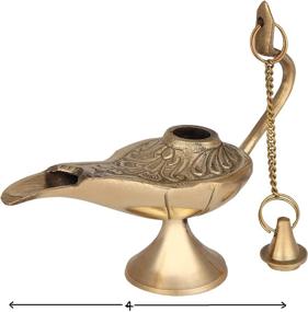 img 3 attached to 🧞 Zap Impex Brass Aladdin Genie Lamps Incense Burners (04 Inch): Exquisite Decorative Pieces for Aromatherapy and Home Décor