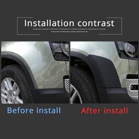 img 3 attached to CHEYA ABS Black Body Anti-Scratch Protection Cover Trim Kit For Land Rover Defender 110 2020 Accessories (Front Bumper)