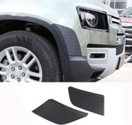 cheya abs black body anti-scratch protection cover trim kit for land rover defender 110 2020 accessories (front bumper) logo
