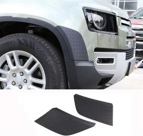 img 4 attached to CHEYA ABS Black Body Anti-Scratch Protection Cover Trim Kit For Land Rover Defender 110 2020 Accessories (Front Bumper)