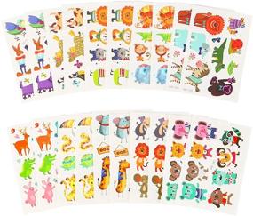 img 3 attached to 🐾 PHOGARY 200 Pieces of Fun: Waterproof Animals Theme Temporary Tattoos - Zoo Patterns & Body Art for Kids