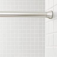 amazonbasics tension curtain rod nickel logo