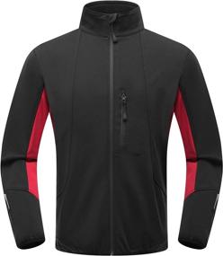 img 4 attached to 🚴 Wantdo Men's Winter Cycling Thermal Jacket - Warm Soft Shell, Windproof & Waterproof, Reflective, Ideal for Running and Cycling