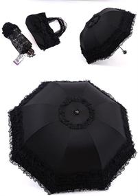 img 1 attached to 👑 Honeystore Princess Ultraviolet Resistant Foldable Umbrella - Folding Umbrellas