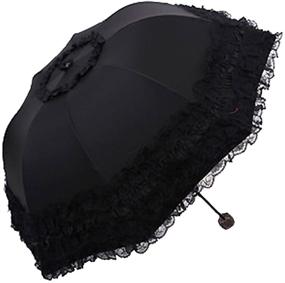img 4 attached to 👑 Honeystore Princess Ultraviolet Resistant Foldable Umbrella - Folding Umbrellas