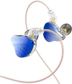 img 4 attached to KBEAR Robin - Powerful Resolution 5 Hybrid Drivers Bass Earbud HiFi Stereo Customized 4BA+1DD IEM Headphones with Detachable Cable 0.78mm 2Pin for Musician Audiophile - NO MIC, Blue