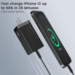 img 2 attached to 💡 Всеобъемлющий 65W 3-портовый USB C зарядное устройство: компактное и складное зарядное устройство для MacBook Pro/Air, iPad, Samsung, iPhone12, Galaxy, Pixel и др.