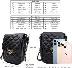 img 2 attached to Bhumane Crossbody Leather Shoulder Quilted Women's Handbags & Wallets and Crossbody Bags