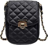 bhumane crossbody leather shoulder quilted women's handbags & wallets and crossbody bags logo