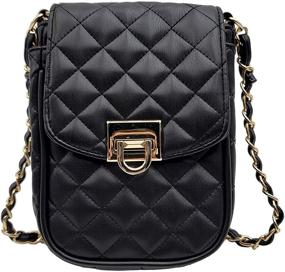 img 4 attached to Bhumane Crossbody Leather Shoulder Quilted Women's Handbags & Wallets and Crossbody Bags