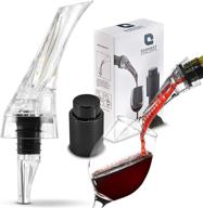 🍷 earnest concepts wine aerator and stopper set: decanter spout for red and white wine, wine gift set - aerator pourer for enhanced flavor, vacuum sealer to preserve bottle logo