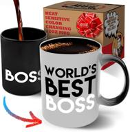 gr8am color-changing cute coffee mugs 12oz - world's best boss - perfect ceramic mug for boss. exquisite cup & cool mugs for boss of the year. best personalized mug & gift idea for men who have everything logo