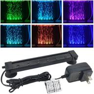 🐠 emosn aquarium light with air bubbler - 6 colors slow-changing fish tank lights for 5-10 gallons tank decoration logo