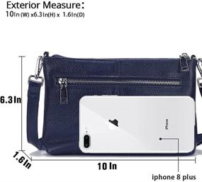 img 1 attached to Lecxci Women's Leather Crossbody Purses Clutch Phone Wallets with Card Slots - Ultimate SEO-friendly Choice