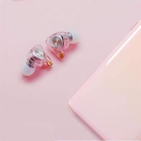 img 2 attached to SIMGOT EM2 High-Resolution In-Ear Monitor Headphones with Hybrid Balanced Armature Driver, 🎧 Noise-Isolating IEM Earphones, Detachable Cable - Professional Musician Headset with HiFi Earbuds (Pink)