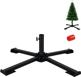 img 4 attached to Adjustable Christmas Tree Stand - Heavy Duty Base, Foldable Metal Holder for Artificial Xmas Tree - Suitable for 1 Inch Insertion Port