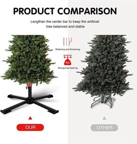 img 2 attached to Adjustable Christmas Tree Stand - Heavy Duty Base, Foldable Metal Holder for Artificial Xmas Tree - Suitable for 1 Inch Insertion Port