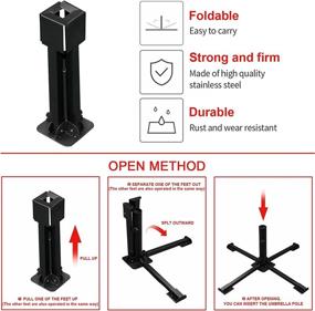 img 3 attached to Adjustable Christmas Tree Stand - Heavy Duty Base, Foldable Metal Holder for Artificial Xmas Tree - Suitable for 1 Inch Insertion Port