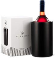 🍾 black villa & marx wine chiller bucket - insulated wine cooler bucket for wine lovers - keeps 750ml bottles cold for hours without ice - premium champagne bucket - white wine bottle cooler логотип