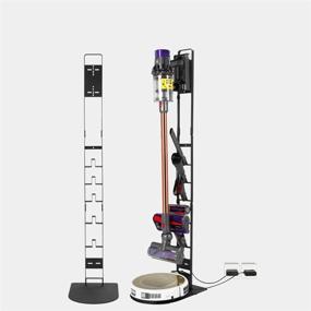 img 1 attached to 🧹 Stable Cleaner and Sweeper Holder Stand Docking Station Organizer for Dyson Handheld Cordless Vacuum Cleaners/Sweepers - Compatible with V15, V11, V10, V8, V7, V6, DC30, DC31, DC34, DC35, DC58, DC59, DC62, DC74 - Black