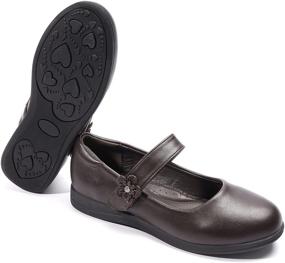 img 2 attached to 👞 Heel World Girls School Uniform Flats: Stylish & Comfortable Girls' Shoes