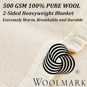 img 1 attached to 🔥 Poyet Motte Aubisque King Size Natural Wool Blanket - High-GSM Heavyweight 100% Wool Blanket (500GSM)