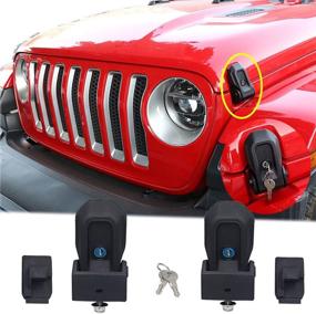 img 4 attached to 🔒 MOCW Hood Latches: Anti-Theft Lock Catch Kit for Jeep Wrangler JL 2018-2021 - 1 Pair