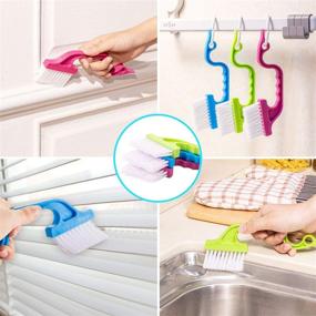 img 2 attached to 🧹 Window Blind Cleaner Tools Set - 12 Piece Microfiber Blind Duster Brush with 6 Sleeves and Groove Gap Window Track Tool for Shutters