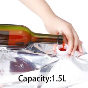 img 2 attached to 🍷 Conveniently Refill Your Wine On-the-Go: 6 Piece Reusable Wine Purse Refill Bags