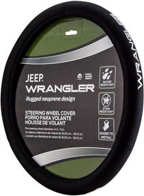 img 4 attached to 🚙 Jeep Wrangler Compatible Neoprene Steering Wheel Cover by Plasticolor 006712R01