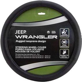 img 2 attached to 🚙 Jeep Wrangler Compatible Neoprene Steering Wheel Cover by Plasticolor 006712R01